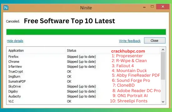 Free Software Top 10 Latest Crack